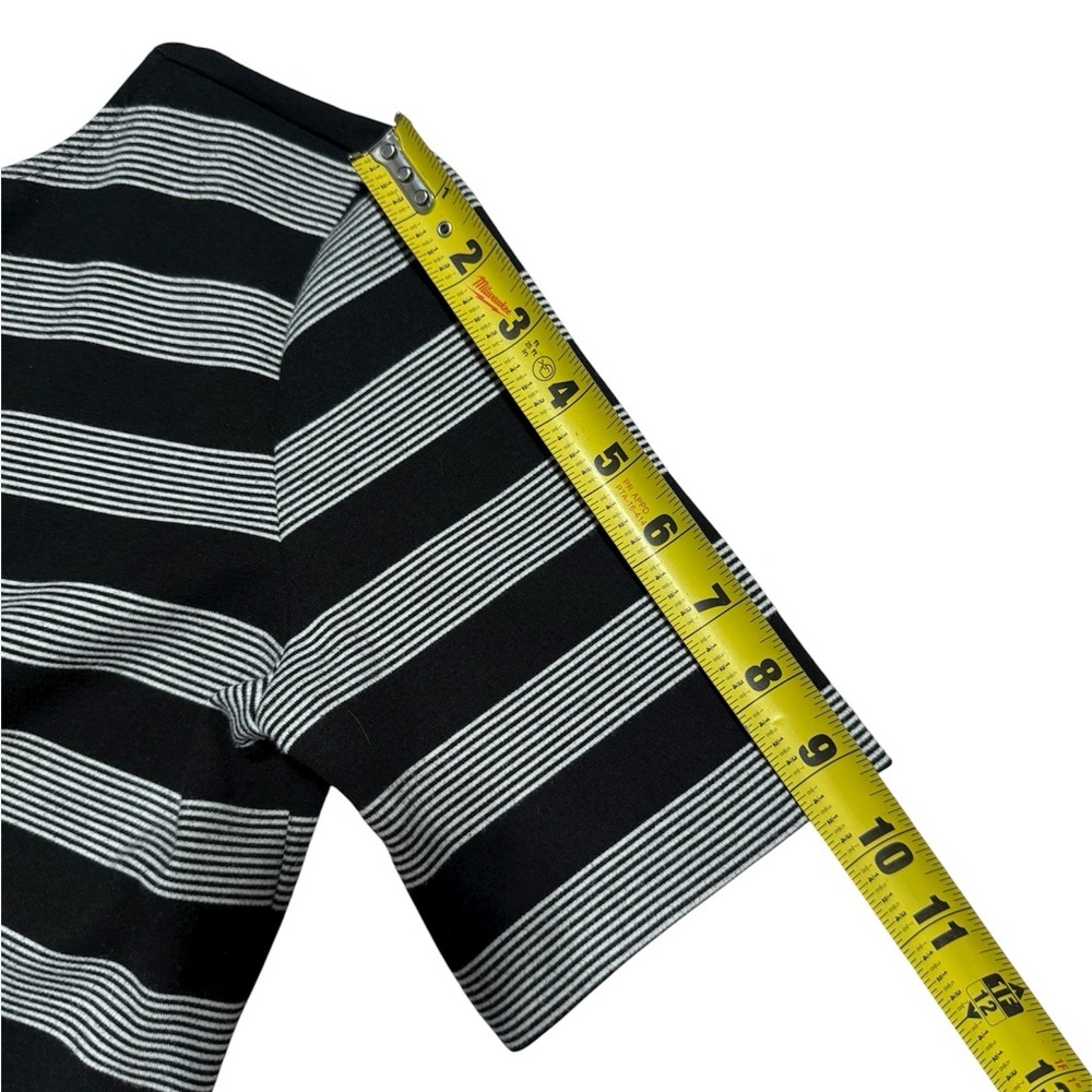 GAP Womens Black White Striped T Shirt Dress XS Short Sleeve Casual - Picture 9 of 9